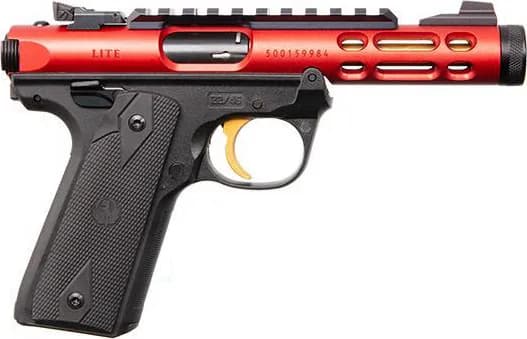 Ruger Mark IV 22/45 Lite Red w/ Gold Trigger