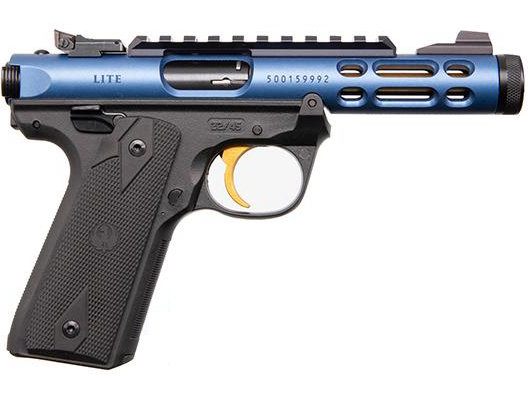 Ruger Mark IV 22/45 Lite Blue w/ Gold Trigger