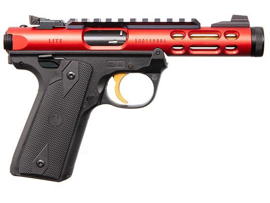 Ruger Mark IV 22/45 Lite Red w/ Gold Trigger