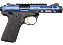 Ruger Mark IV 22/45 Lite Blue w/ Gold Trigger